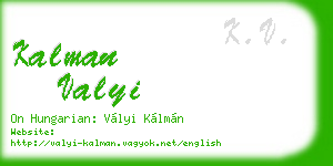 kalman valyi business card