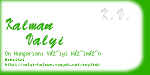 kalman valyi business card